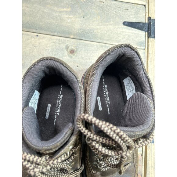 Rockport HydroShield US10 Brown Leather Waterproof Mens Boots Adiprene by Adidas - Picture 10 of 12